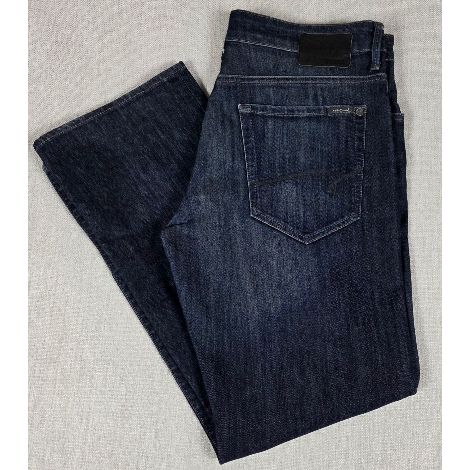 Mavi Matt Relaxed Straight Leg Jeans Men's 36x32 Deep Stanford Wash